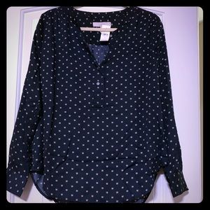 Satin button up shirt